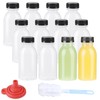 zmybcpack 12 Pack 8oz PP Heat-Resistant Plastic Juice Bottles with