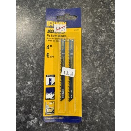 Irwin Marathon 2-pack U-Shank Jigsaw Blades  4" 6 TPI #3071406