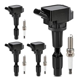 UF764 Ignition Coil & 93175 Double Iridium Spark Plug For 15-20 Hyundai Sonata Santa Fe Veloster/Kia Sorento Optima Sportage 2.0L 2.4L L4 Replaces# 27301-2B120 27300-2GGA0 IC871 GN10730