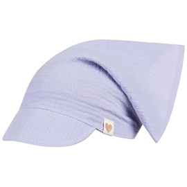 Headscarf Hat Peaked Cap Girls Summer Cotton Muslin, lilac