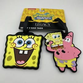 Legacy 2 Pcs SpongeBob & Patrick Luggage Bag Tags Set Nickelodeon