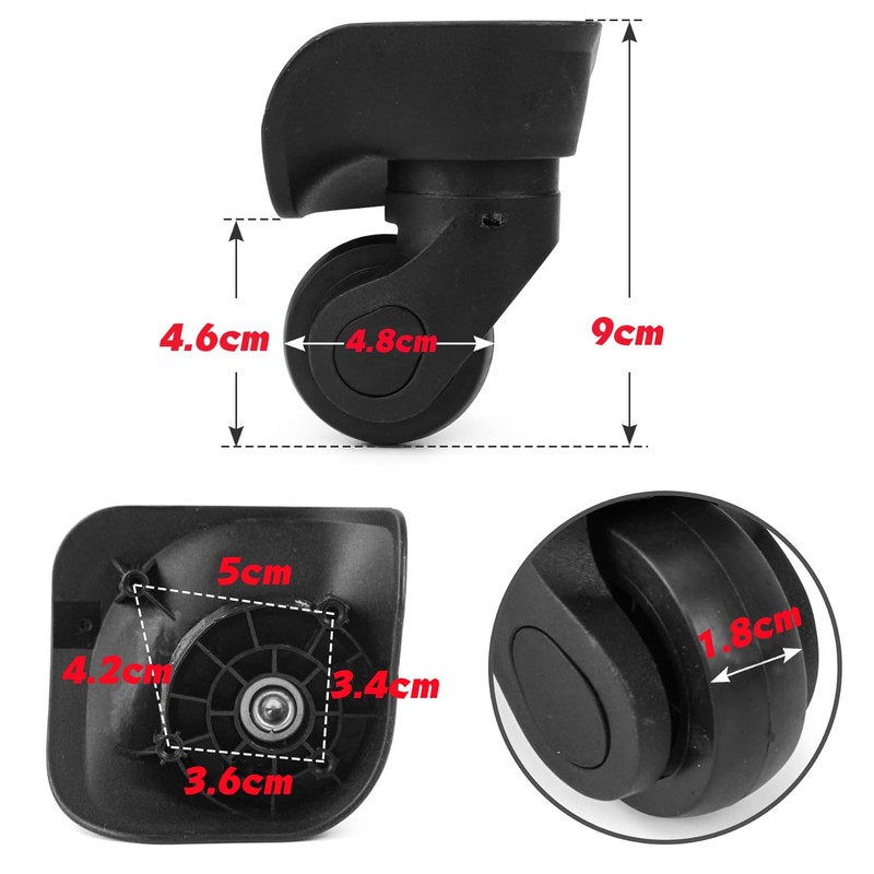 Suitcase Replacement Caster, Suitcase Wheel, Wheel, Repair Part, Carry Back