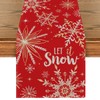 Artoid Mode Red Snowflake Let It Snow Winter Table Runner,
