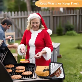 YQSZWJ Premium Insulated BBQ Bag, 72hr Cold/Hot Retention, Collapsible Grill Gift Set for Men Women, Five-Layer Insulated BBQ Meat Resting Blanket - The Ultimate Gift for Grill Masters