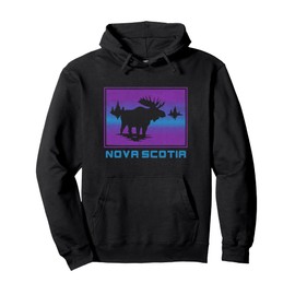 Nova Scotia Canada Retro Outdoors Mountain Graphic Pullover Hoodie