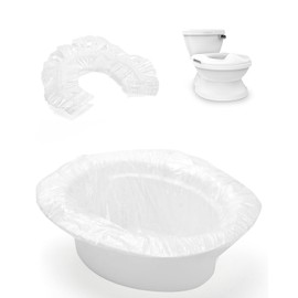 50 Pcs Potty Liners for Summer Infant My Size Potty Pro - Disposable Potty Bags with Elastic Fit, Leakproof & Easy Clean, Fits Most Potty Chairs, Travel Potties, Portable Toilets, 18×8 Inches