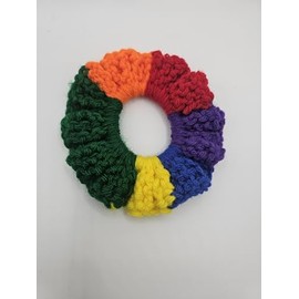Generic Hair Scrunchies, Crochet Cotton Scrunchie Set, Assorted Colors (Rainbow 3), 1 Count (Pack of 1)