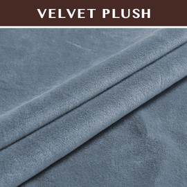 GAMUKAI 2 Pack Velvet Stretch Armrest Covers - Non Slip Sofa Chair Covers, Soft Elastic Arm Protectors for Living Room Couch, Office Chair, Recliner (Dusty Blue)