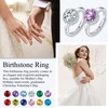 Suplight Silver Rings Crytal June Birthstone Ring Stackable Engagement Rings