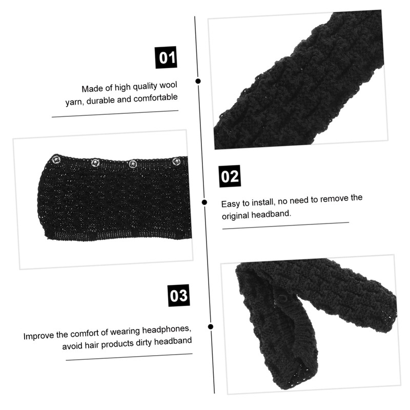 jojofuny Woolen Headphone Protective Cover for Soft Earphone Headband Protector