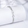 F.ZENI Women’s Bracelet 925 Sterling Silver Infinity Bracelet Sparkle Cubic