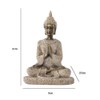 Outbit Buddha Statue, Mini Sandstone Buddha Statue Metriya Statue, Gold