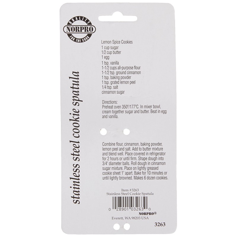 Norpro Stainless Steel Cookie Spatula, Silver