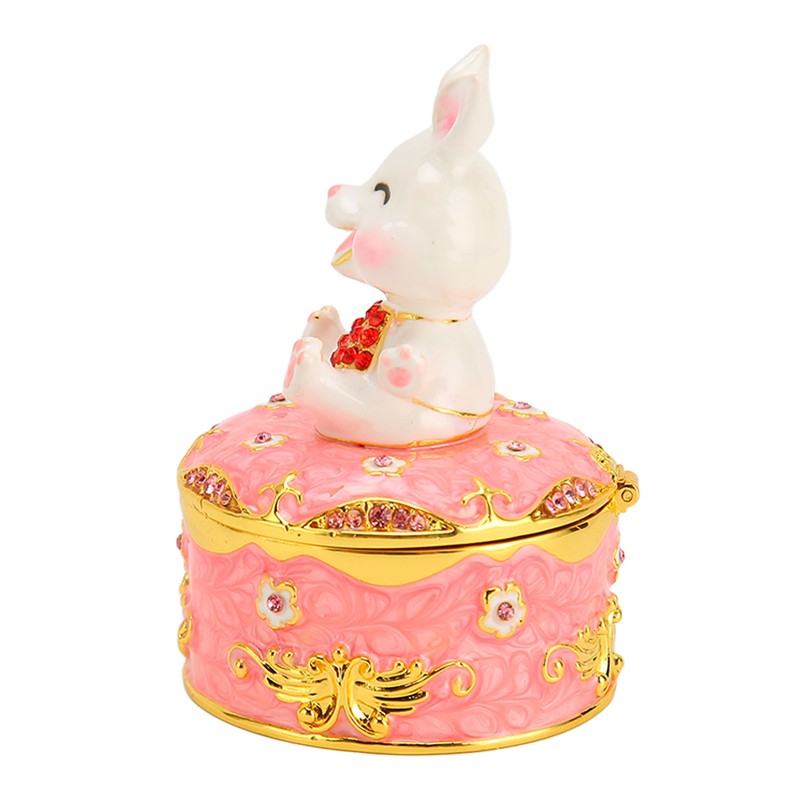 Trinket Box Bunny Shape Exquisite Cute Magnetic Design Jewelry Storage