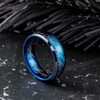 King Will 7mm Tungsten Carbide Ring for Men Blue Magic