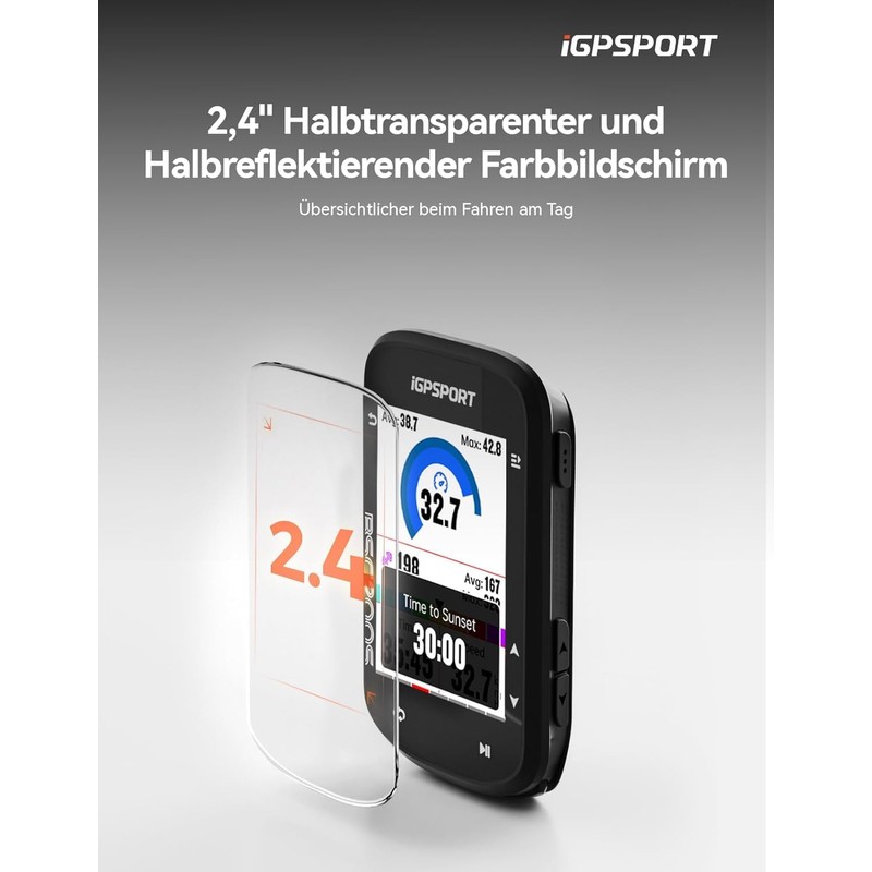 iGPSPORT BSC200S Wireless Bicycle Computer with GPS Route Navigation, Bicycle