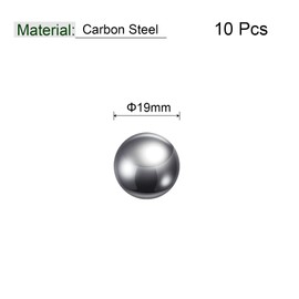 sourcing map 10 Pieces 19 mm Carbon Steel Storage Balls Precision Polished