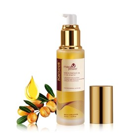 Karseell Aceite de Nuez Marroquí para Cabello, Presión Fría, 1.69 floz | Producto sin enjuague aplica pocas gotas en cabello húmedo o seco, concentrando en medios y puntas