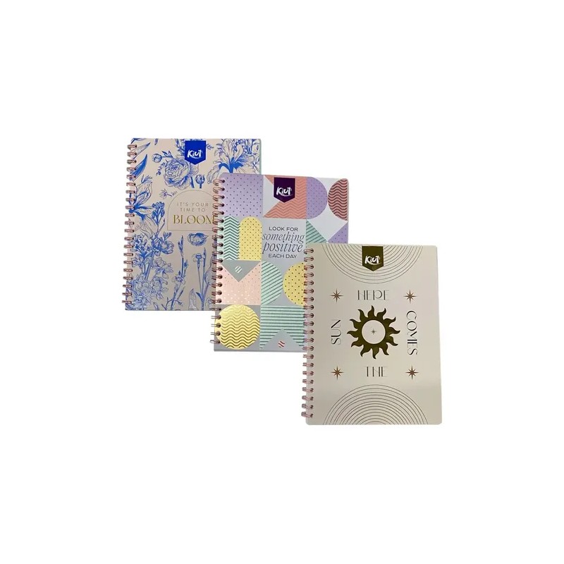 Pack 3 Cuaderno Profesional Kiut Con 100 Hojas Mujer