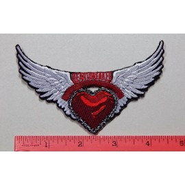 MOTORCYCLE BIKER PATCH Heartbreaker, Vintage 4.5" x 3" Small Embroidered Sew-on
