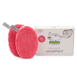 waschies KIDS Washing Pads for Babies and Children, for Cleaning Only with Water, Reusable, Skin-friendly, Super Soft, Made in Germany, Pink, Set of 2