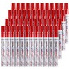 Overseas 48 Red Paint Pens, Oil Based Permanent Markers Set