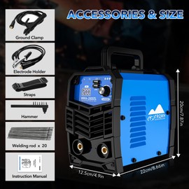 TRQWH Mini Welding Machine 110V 200A Stick Welder Machine Portable ARC Welder with IGBT Digital Display Hot Start for Beginners and Professionals Welder