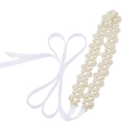 Pearl Sash Belt Bridal Sash Handmade Beaded Pearl Sash Belt,for Wedding Dress Bridesmaid Flower Gril