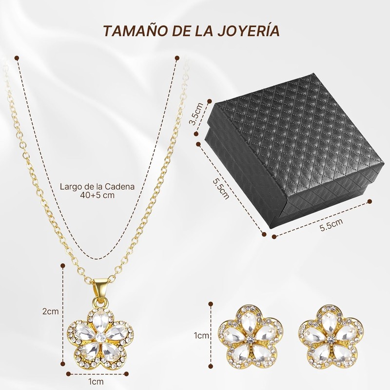 TXG Collar y Aretes de Mujer en Plata 925 –