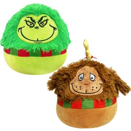 Rdogeia Christmas Green Monster Plush Toys, 2PCS Christmas Plush Toys,Christmas Pillow Green Monster Doll Plush Stuffed Animal,Christmas Stocking Stuffers Christmas Birthday Gifts Kids