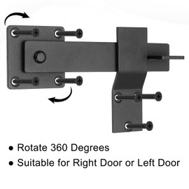 6'' Farm Flip Fence Gate Latch, Barn Door Latch, Door Latch Hardware for Wooden Fence, Shed Door, Outdoor Gate, Rustic Gate Lock, Black