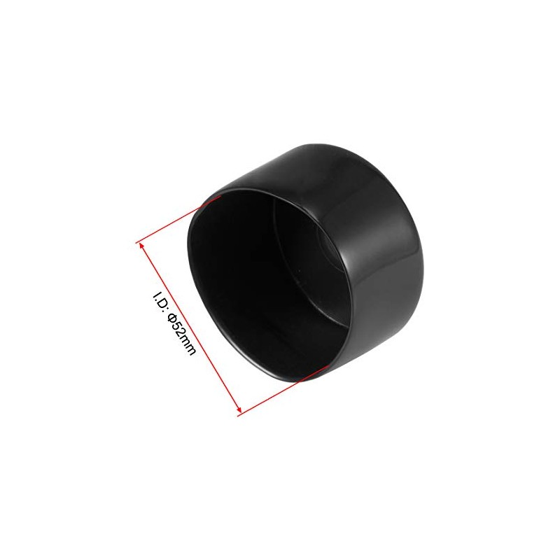 sourcing map 10pcs Rubber End Caps 52mm ID Vinyl Vinyl