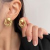 Gold Geometric Statement Earrings Gold Knot Earrings for Women Jewelry