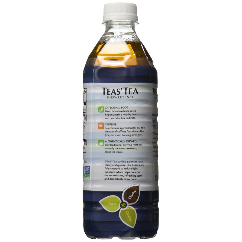 Teas' Tea Unsweetened Green + White, 16.9 Fl Oz (Pack