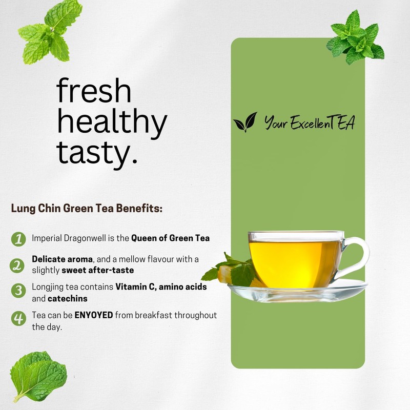 Lung Ching Tea Imperial Dragon Well (Long Jing) Premium Chinese