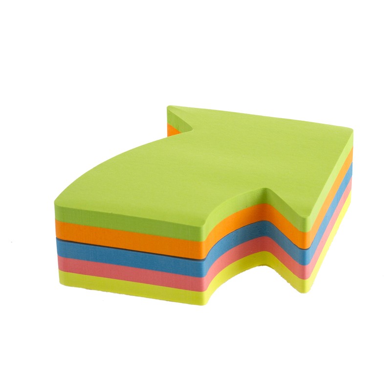 Kores - Arrow Shaped Fantasy Sticky Notes - Coloured, Self-Stick