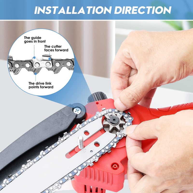 Seesii Mini Chainsaw Chain Replacement 6 Inch for 6 Inch