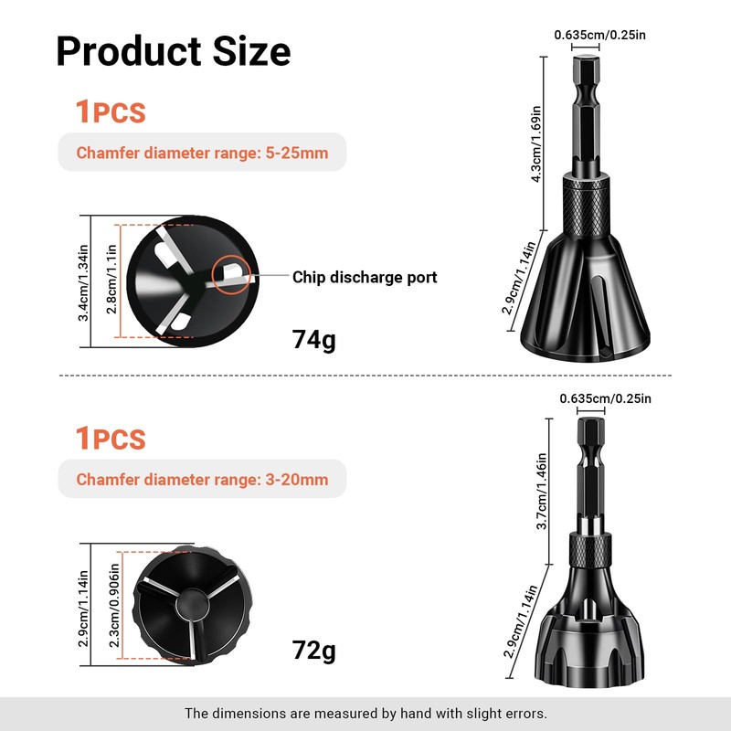 Chamfer Tool External Steel Hex Shank Deburring Chamfer Tool 3-20