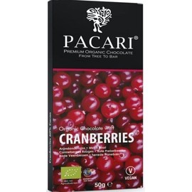 Pacari Cranberry Chocolate Bar - 1.76 oz. - 50 g.