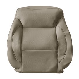Zieichy Driver & Passenger Side Top Lean Back Replacement Perforated Leather Seat Cover Tan Compatible with Chevy Tahoe Silverado 1500 2500HD 3500HD GMC Sierra Yukon 2015-2019