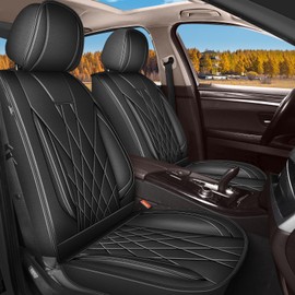 RAWAKORW for Jeep Compass Seat Covers 2012-2023 2024 2025, 5 Seats Full Set, Waterproof Seat Protector, Ergonomic Waist Support, for Jeep Compass Accessories Decoration, Black