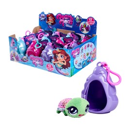 Simba 105952560 Pearly Pods Glitter, Sea Animals to Collect, 12 Assorted Designs, Only One Item Delivered, Collectable Figures, Pendants, 8 cm, Plush Figures, from 3 Years