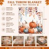 Fall Throw Blanket Soft Cozy Autumn Leaves Pumpkin Blankets and