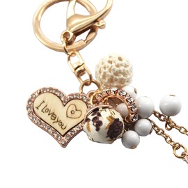 Medifier Fashion Keychains Key Chains Women Girls Girlfriend for Car Keys Cute Sparkly Charms Keychain Keys Ring with Rhinestone Pendant for Handbag Backpack Heart