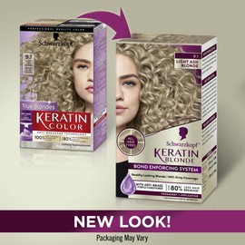 Schwarzkopf Schwarzkopf Keratin Color Permanent Hair Color Cream, 9.1 Light Ash Blonde, 1 Kit