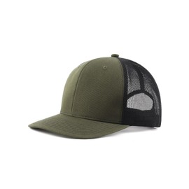 Zylioo M/L/XL/XXL Mesh Trucker Cap Large Head, Summer Running Sports Cap Size 57-64 cm, UV Protection Baseball Cap, Army Black