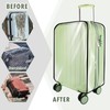 Pack of 3 Transparent Luggage Covers PVC Suitcase Protective Cover,