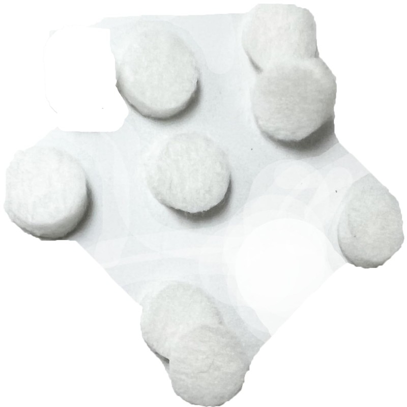 Harris Hardware 795-B2 White Self Adhesive 3/8" Round Furniture Felt