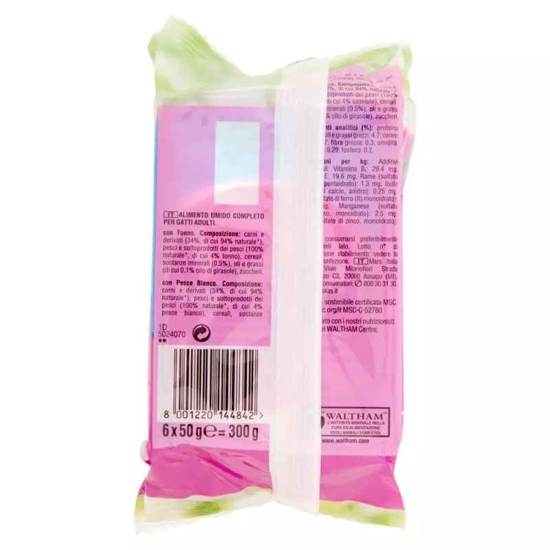WET CAT FOOD WHISKAS FISH LUNCHES FOR ADULT CAT 6