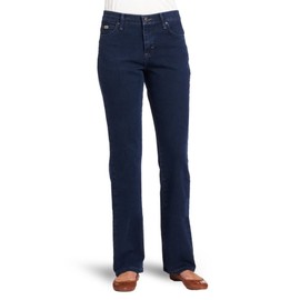 LEE Women's Relaxed Fit Straight Leg Jean, Premium Dark, 18 Short